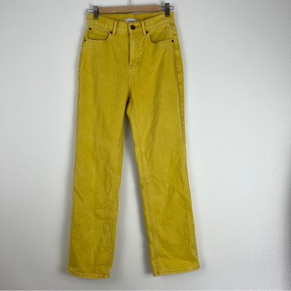 Urban Outfitters BDG Cowboy Jeans Color Pants Mustard Yellow 26 - Picture 3 of 8